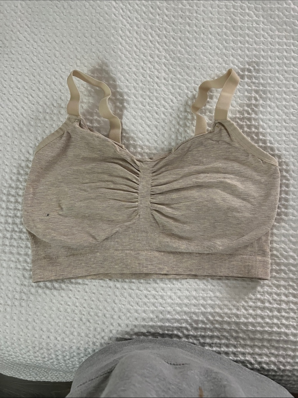 Heathered Tan Pumping Sports Bra